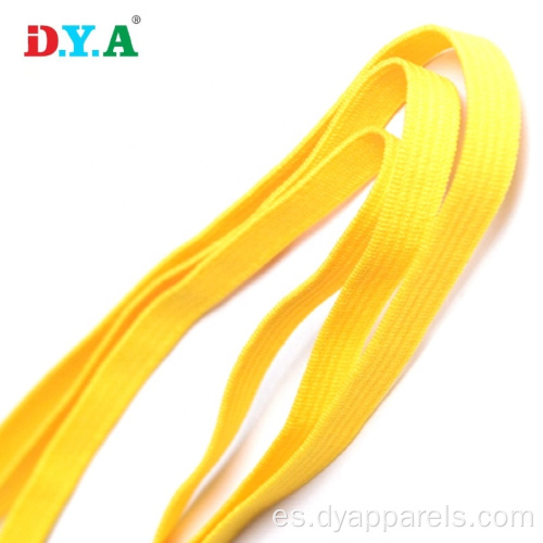 Cordón elástico amarillo de 1/4 de pulgada de ancho
